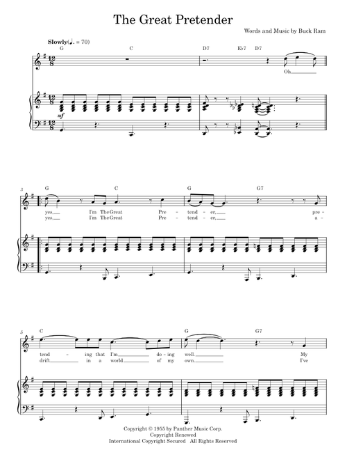 The great pretender - The Platters (Piano Vocal)