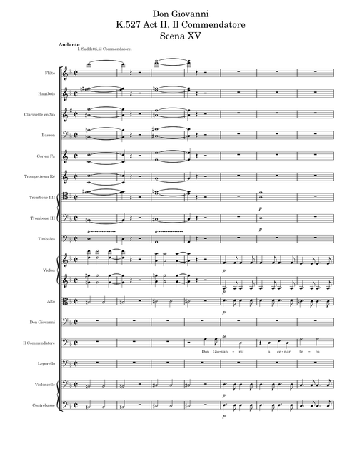 Don Giovanni K.527 Act II, Il Commendatore  Scena XV