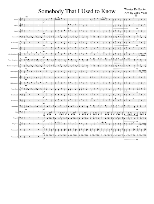Somebody That I Used to Know (Band Arrangement)