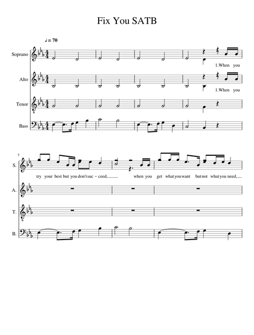 Fix You SATB