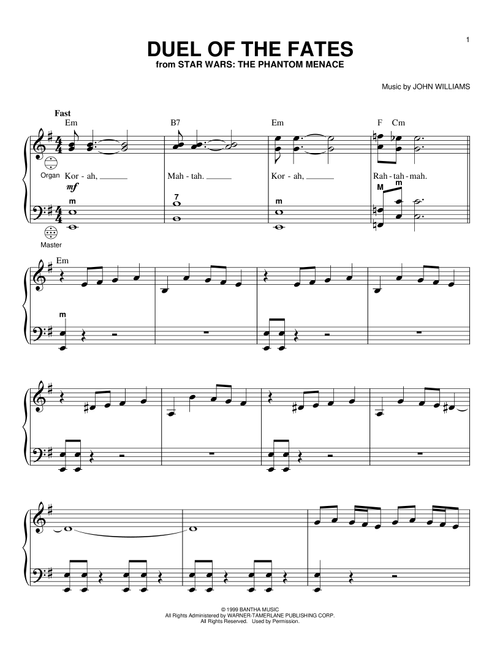 Duel Of The Fates (from Star Wars: The Phantom Menace) - John Williams (Accordion)