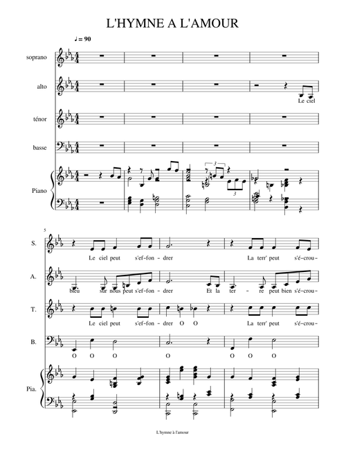 L'hymne à l'amour