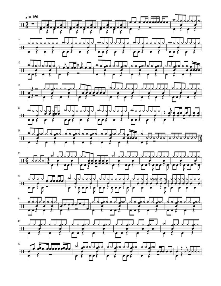Beatles - Back In The USSR Sheet Music for Drum group (Solo