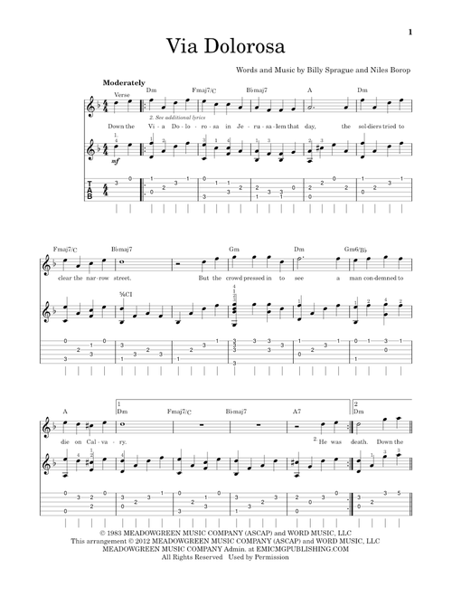 Via Dolorosa - Sandi Patty (Solo Guitar)