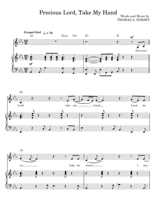 Precious lord take my hand - Thomas A. Dorsey