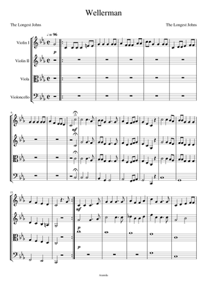 Wellerman – d Minor - 2 violins and cello Sheet Music for Violin, Cello ...