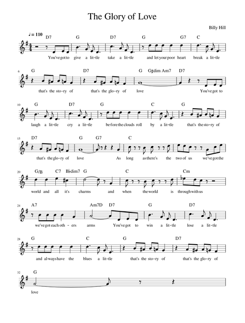 The Glory of Love