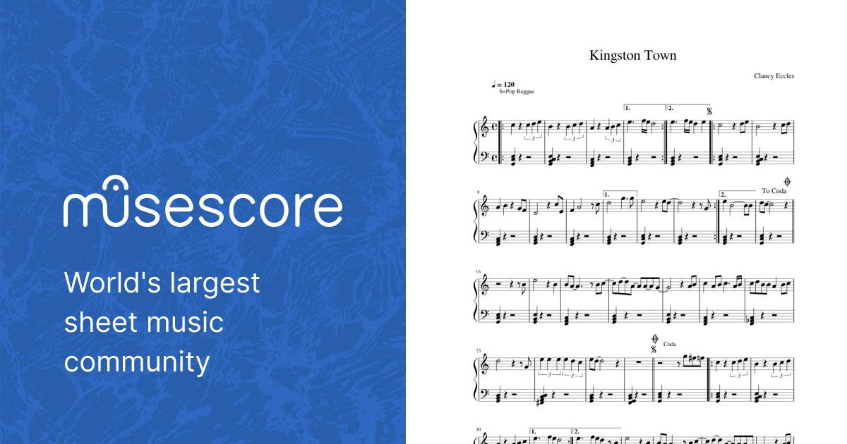 Kingston Town Sheet music for Piano (Solo) Easy | Musescore.com Kingston Town Sheet music for Piano (Solo) Easy | Musescore.com