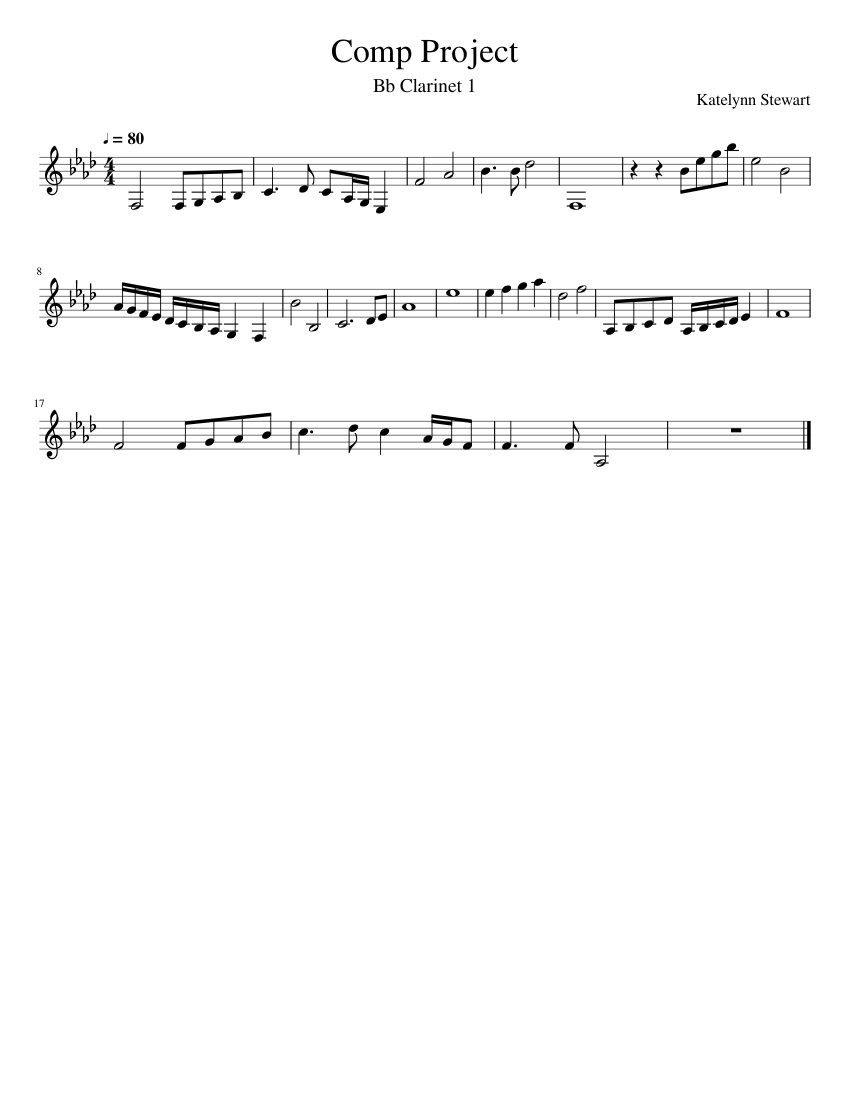 Comp Project Sheet Music for Piano (Solo) easy | MuseScore.com