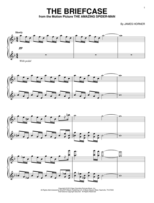 The Briefcase - James Horner, The Amazing Spider Man (Movie) (Piano Solo)