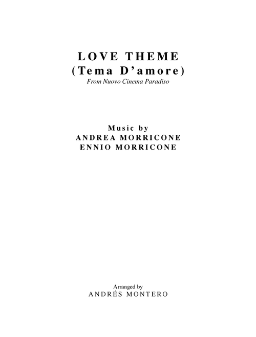 Love Theme (Tema D'amore) (Arr. Andrés Montero) - Andrea Morricone, Ennio Morricone (Large Ensemble)