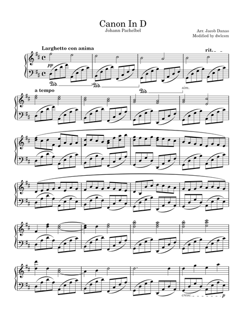 Canon in D, Pachelbel