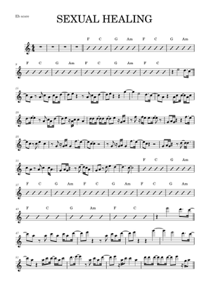 Sexual Healing Hot 8 Brass Band Sheet Music for Trombone, Tuba