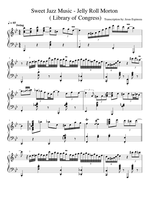 Sweet Jazz - Library of Congress Recording - Jelly Roll Morton