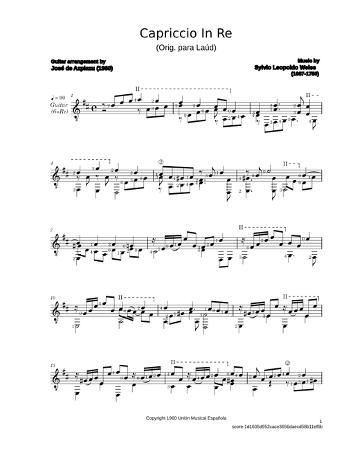 Capriccio In Re – Sylvius Leopold Weiss