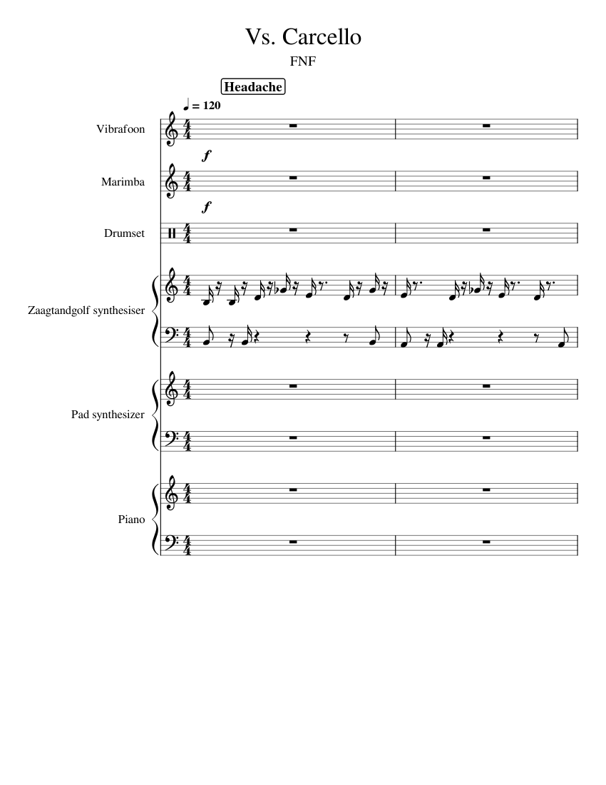FNF VS Garcello piano tutorial