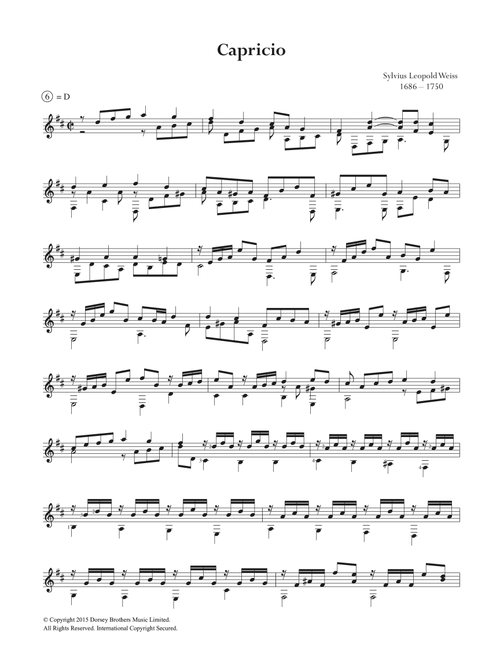 Capricio - Sylvius Leopold Weiss (Easy Guitar)