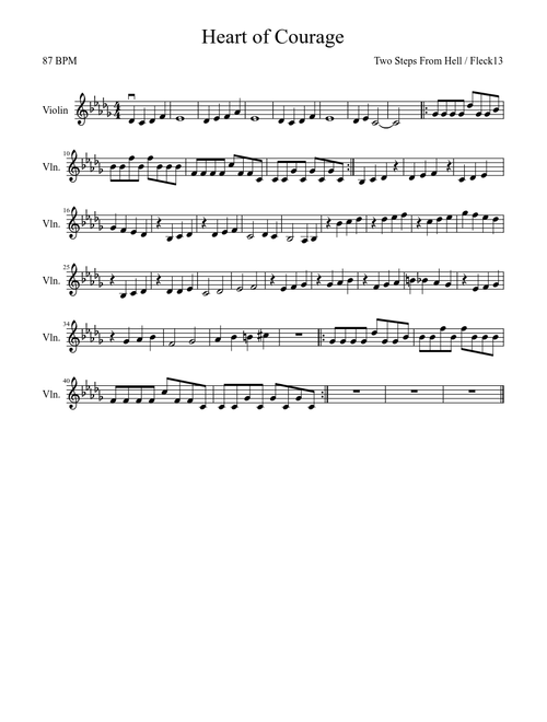 Heart of Courage (Two Steps from Hell) Violin version