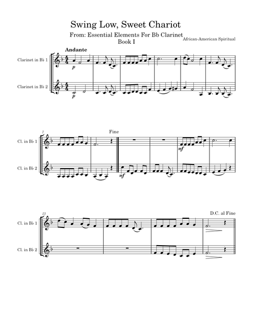 Swing Low, Sweet Chariot – Traditional Spiritual