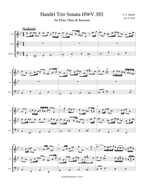 Trio Sonata in G minor, HWV 393 – Georg Friedrich Händel