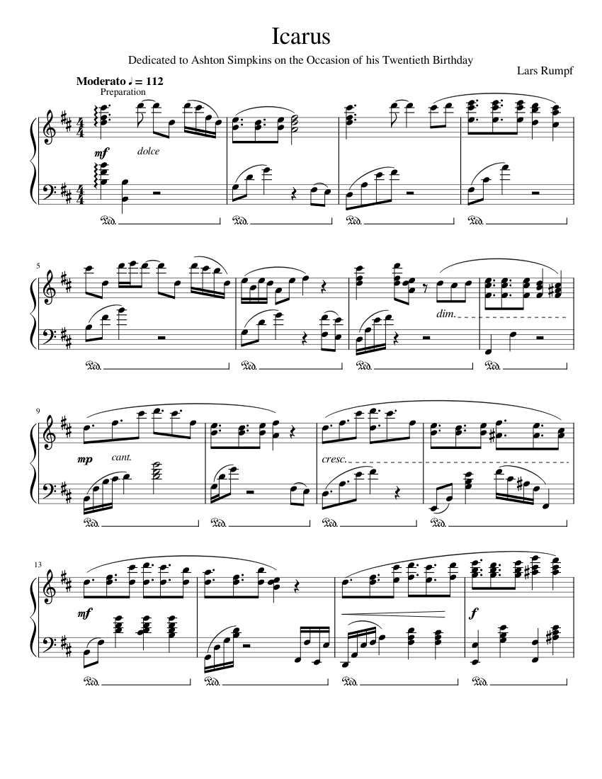 Icarus Sheet music for Piano (Solo)