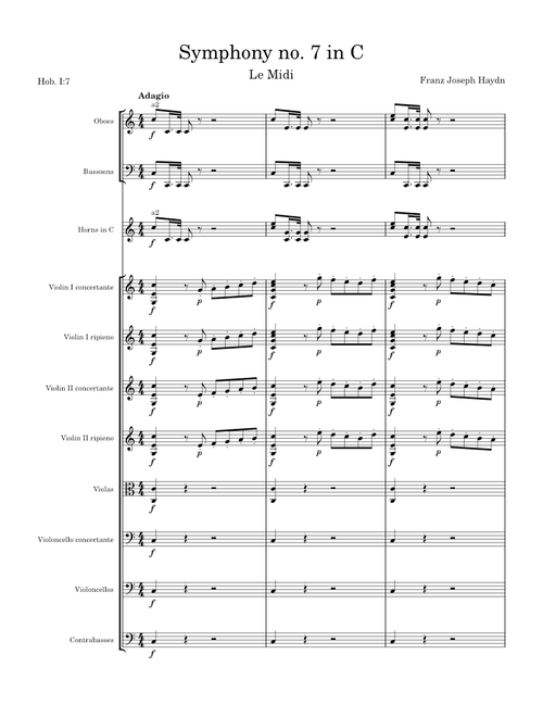 Symphony No.7 in C major "Le midi" Hob.I:7 - Franz Joseph Haydn
