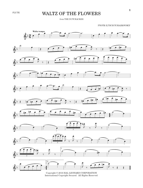 Waltz Of The Flowers, Op. 71a (from The Nutcracker) - Pyotr Il'yich Tchaikovsky (Flute Solo)