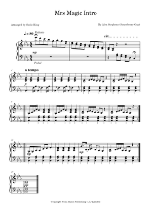 Play Official version of Mrs Magic Sheet Music by Strawberry Guy for ...
