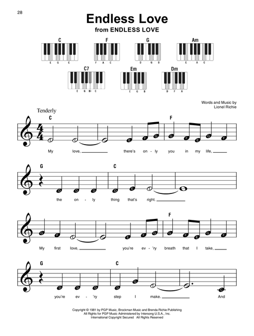 Endless Love - Diana Ross & Lionel Richie (Super Easy Piano)