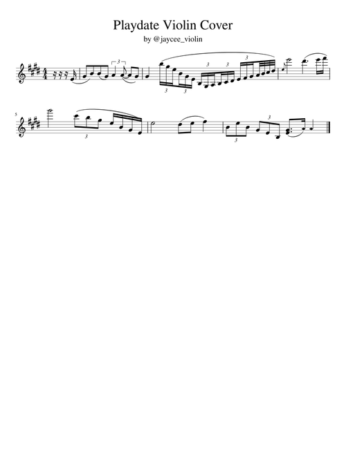 Playdate Violin Cover