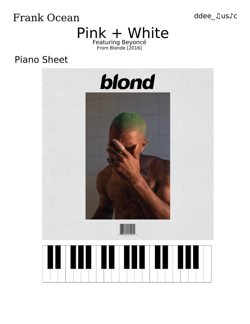 Pink White Frank Ocean Piano