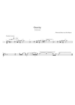 Play Official version of Gravity Sheet Music by John Mayer for Piano ...