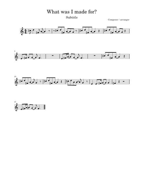 What Was I Made For? – Billie Eilish (on trumpet b)