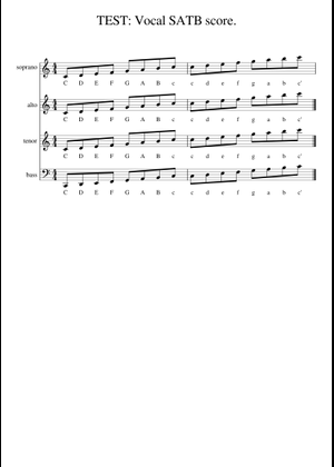 TEST: Vocal SATB score. Sheet Music for Bass guitar (Solo) | MuseScore.com