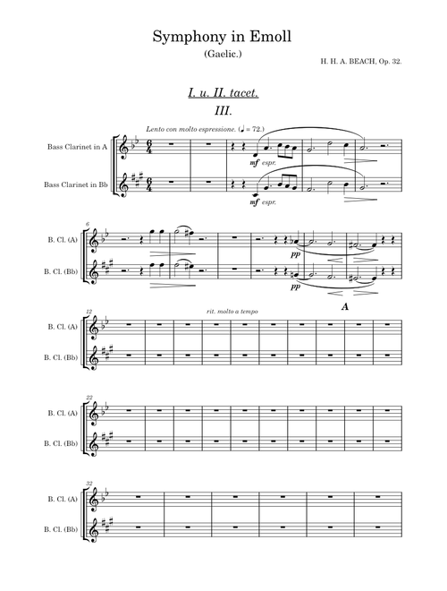 Symphony in E minor (Gaelic) – Amy Marcy Beach