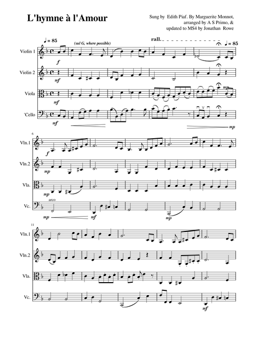 Hymne à l'amour – Édith Piaf