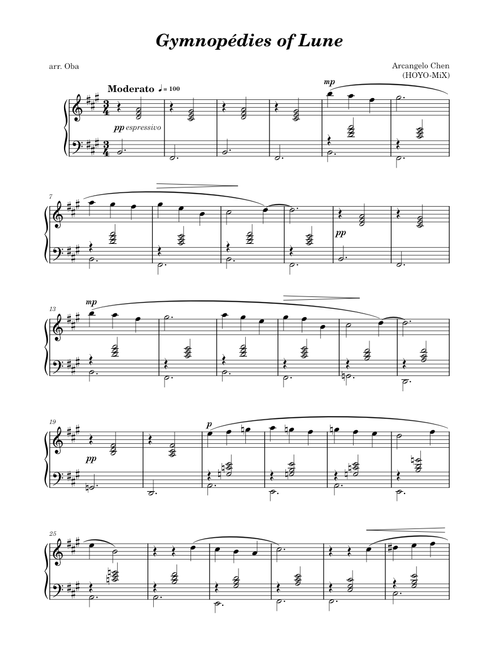 Gymnopédies of Lune — HOYO-MiX | Genshin Impact