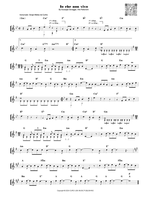 Io Che Non Vivo (Senza Te) (Arr. Solo Piano) - Dusty Springfield (Lead Sheet - Fake Book)