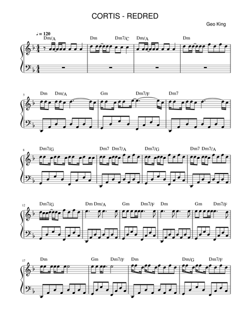 Redred (Arr. Gregory King) - CORTIS (Piano Solo)
