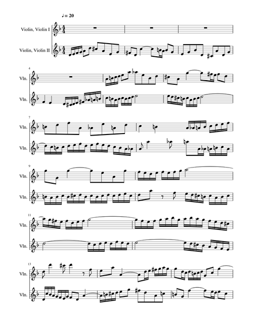 C Instruments BWV 1043 2 Violins in D minor