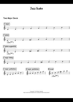 COMMON JAZZ SCALES Sheet Music for Piano (Solo) easy | MuseScore.com