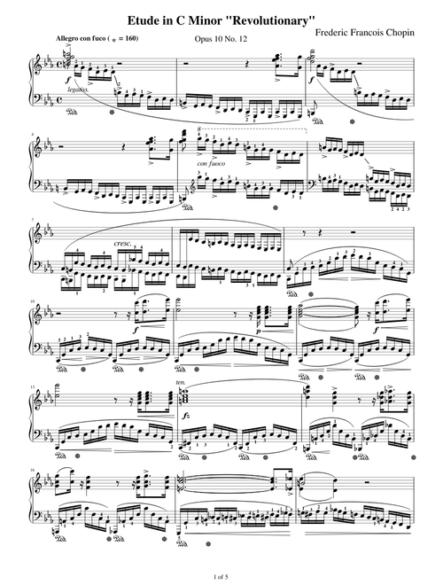 Chopin Etude Op.10 No.12 in C Minor "Revolutionary"