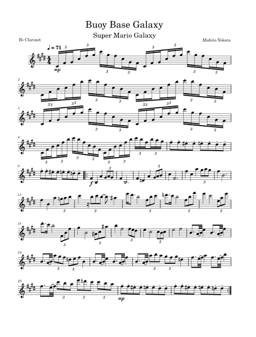 Buoy Base Galaxy – Mahito Yokota for Clarinet B♭