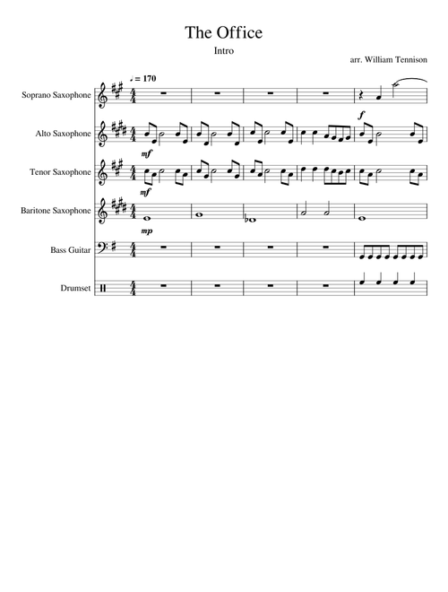 The Office Sax Quartet (with accompaniment)