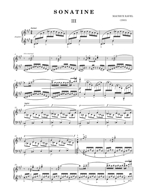 Ravel - Sonatine - III. Animé