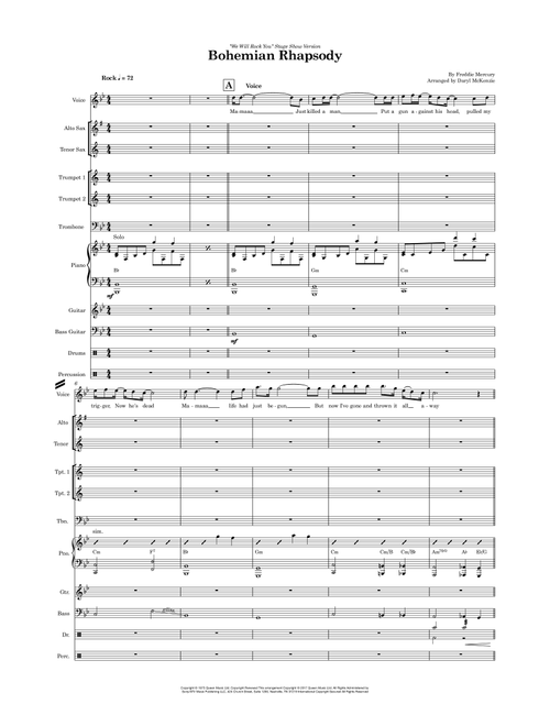 Bohemian Rhapsody (Arr. Daryl McKenzie) - Queen (Large Ensemble)