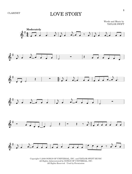 Love Story - Taylor Swift (Clarinet Solo)