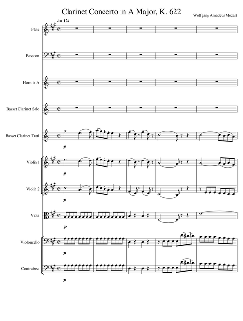 Clarinet Concerto in A Major, K. 622 (Wolfgang Amadeus Mozart)