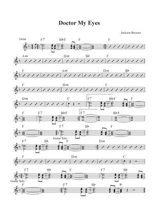 Play Official version of Doctor my eyes sheet music by Play Official version of Doctor my eyes sheet music by