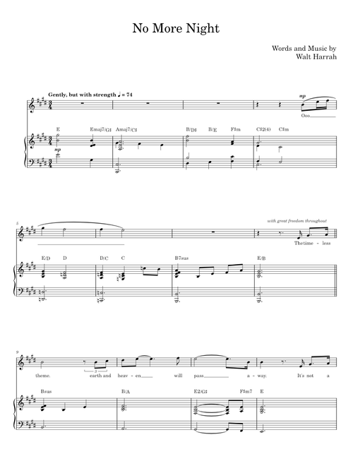 No More Night - Walt Harrah
